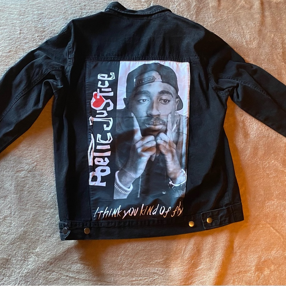 Chemistry Black Graphic Bomber Jacket